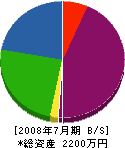 掛川造園 貸借対照表 2008年7月期