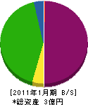 坂本建設 貸借対照表 2011年1月期