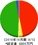 志洲建設 貸借対照表 2010年10月期