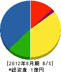 鈴木電気晃産 貸借対照表 2012年8月期