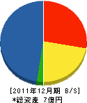 坂新組 貸借対照表 2011年12月期