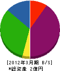 太田塗装店 貸借対照表 2012年3月期