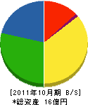 松野組 貸借対照表 2011年10月期