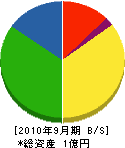 昭和ウインドウ 貸借対照表 2010年9月期