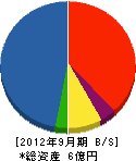 小林建設 貸借対照表 2012年9月期