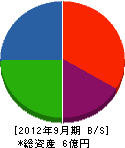 白子松次郎商店 貸借対照表 2012年9月期