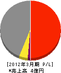西日本塗装工業 損益計算書 2012年3月期