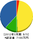 徳佐建材 貸借対照表 2012年3月期