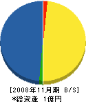 中島工業 貸借対照表 2008年11月期