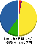 中田興業 貸借対照表 2012年5月期