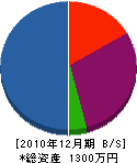 植田塗装 貸借対照表 2010年12月期