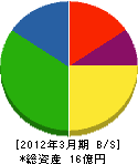 阪本商会 貸借対照表 2012年3月期