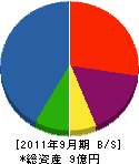 藤木工務店 貸借対照表 2011年9月期