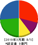 長香開発 貸借対照表 2010年3月期