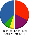 山崎建設 貸借対照表 2011年11月期