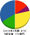 深田サルベージ建設 貸借対照表 2010年3月期