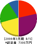 田中運送 貸借対照表 2008年3月期