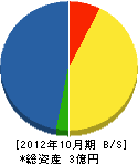 橋電 貸借対照表 2012年10月期