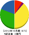 小野電業社 貸借対照表 2012年10月期