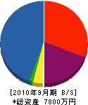 井上工務店 貸借対照表 2010年9月期