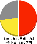 笹井建設 損益計算書 2012年10月期