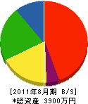 柴田設備 貸借対照表 2011年8月期