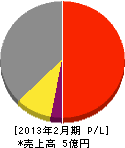 亀井電気 損益計算書 2013年2月期