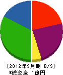 ヤマカ建設 貸借対照表 2012年9月期
