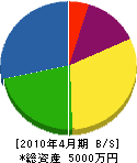 葵設備工業 貸借対照表 2010年4月期
