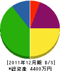 八木設備企画 貸借対照表 2011年12月期 八木設備企画 貸借対照表 2011年12月期