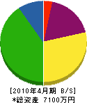 川崎工業 貸借対照表 2010年4月期