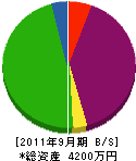 岡谷建設 貸借対照表 2011年9月期