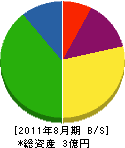 富士燃 貸借対照表 2011年8月期