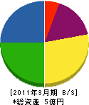 館山商事 貸借対照表 2011年3月期