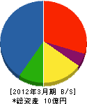 中川組 貸借対照表 2012年3月期