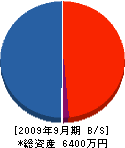 松村設備工業 貸借対照表 2009年9月期