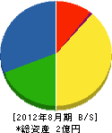 石本電設工業 貸借対照表 2012年8月期