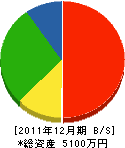 木曽川組 貸借対照表 2011年12月期