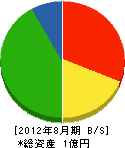 小島工務店 貸借対照表 2012年8月期