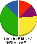 徳長工務店 貸借対照表 2011年1月期