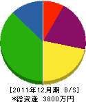 新庄インテリア 貸借対照表 2011年12月期 新庄インテリア 貸借対照表 2011年12月期