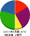 神田電機商会 貸借対照表 2011年8月期