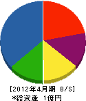 川村建設 貸借対照表 2012年4月期