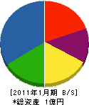 平川建設 貸借対照表 2011年1月期
