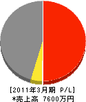 角田産業 損益計算書 2011年3月期
