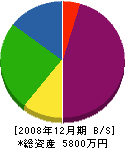 藤倉設備工業 貸借対照表 2008年12月期