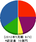 昭和工業 貸借対照表 2012年5月期