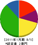 東栄興業 貸借対照表 2011年1月期