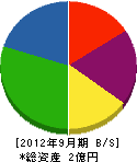 山本組 貸借対照表 2012年9月期