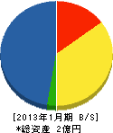 永井電機 貸借対照表 2013年1月期